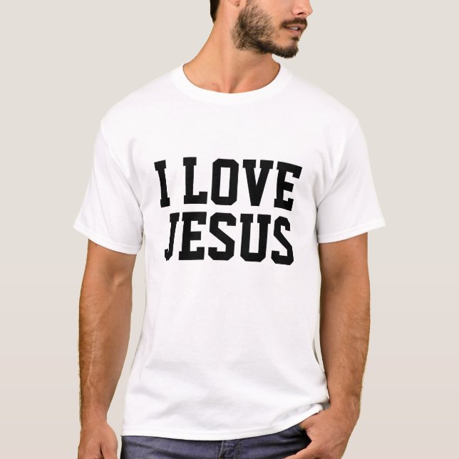 Jag älskar Jesus T Shirt (Framsida)
