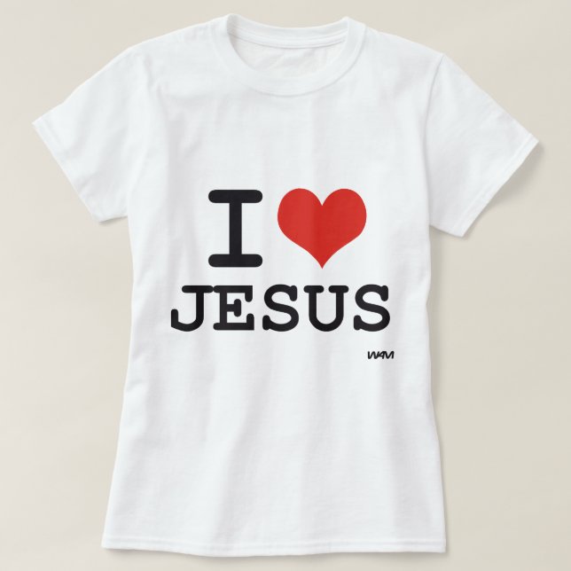 Jag älskar Jesus T Shirt (Design framsida)