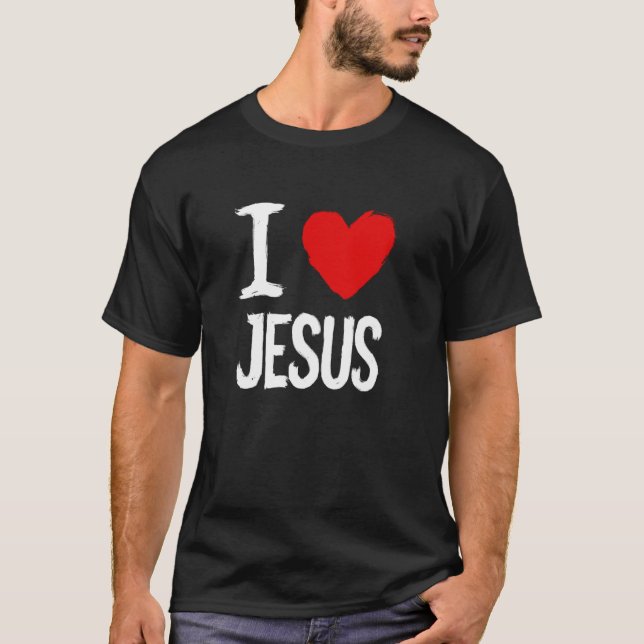 Jag älskar Jesus T Shirt (Framsida)