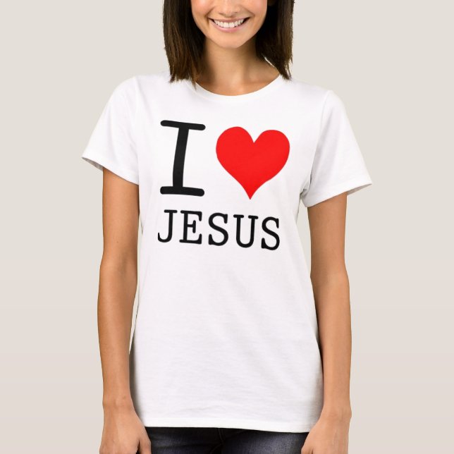 jag älskar jesus t-shirt (Framsida)