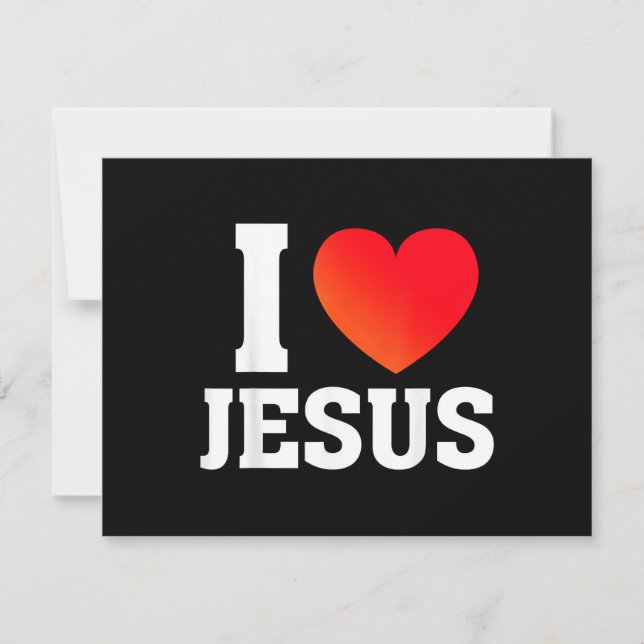 Jag älskar Jesus Tack Kort (Framsida)