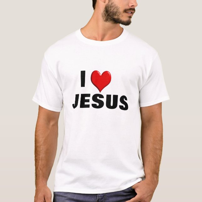 Jag älskar Jesus Tee (Framsida)