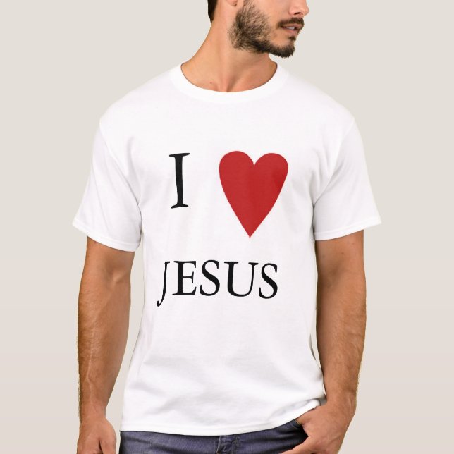 Jag älskar Jesus Tee (Framsida)