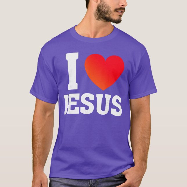 Jag älskar Jesus tjej T Shirt (Framsida)