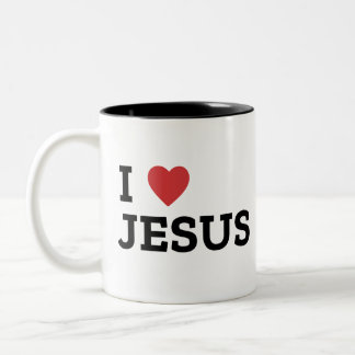 Jag älskar Jesus Tvåtons Mugg, 444 ml Två-Tonad Mugg