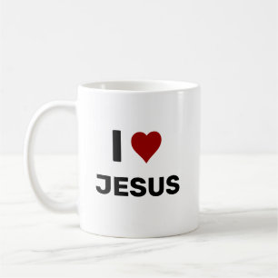 Jag älskar JesusI Kärlek Jesus Red Heart Coffe M Kaffemugg