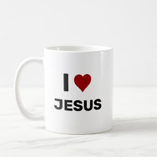Jag älskar JesusI Kärlek Jesus Red Heart Coffe Mug Kaffemugg