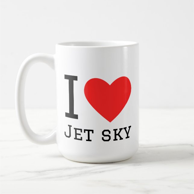Jag älskar jet ski kaffemugg (Vänster)