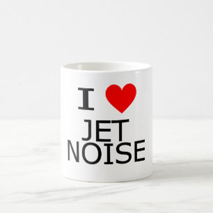 Jag älskar jeten stojar kaffemugg