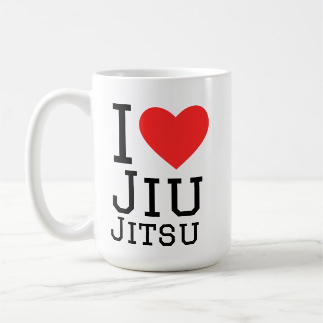 Jag älskar Jiu jitsu Kaffemugg (Vänster)
