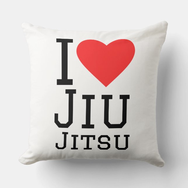 Jag älskar Jiu jitsu Kudde (Framsida)