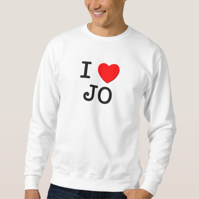 Jag älskar Jo Lång Ärmad Tröja (Framsida)