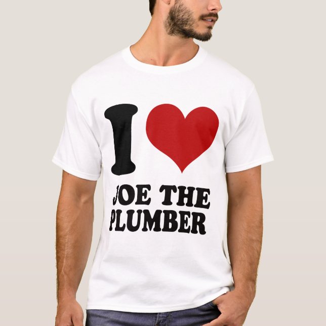 Jag älskar Joe skjortan för rörmokare t T-shirt (Framsida)