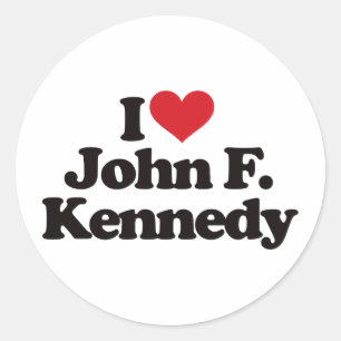 Jag älskar John F. Kennedy Runt Klistermärke