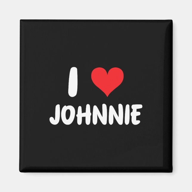 Jag älskar Johnnie - Hjärta  Magnet (Framsidan)