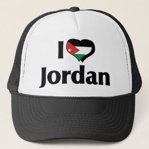 Jag älskar Jordanien flagga Truckerkeps