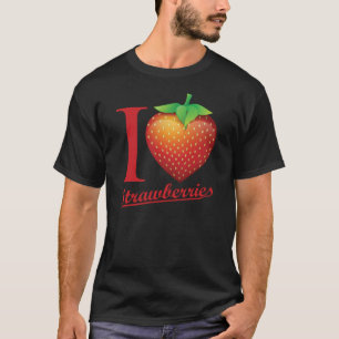 Jag älskar jordgubben t-shirt