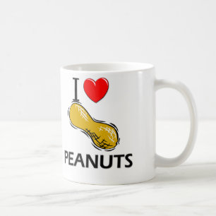 Jag älskar jordnötter kaffemugg
