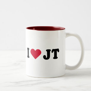 JAG ÄLSKAR JT Två-Tonad MUGG