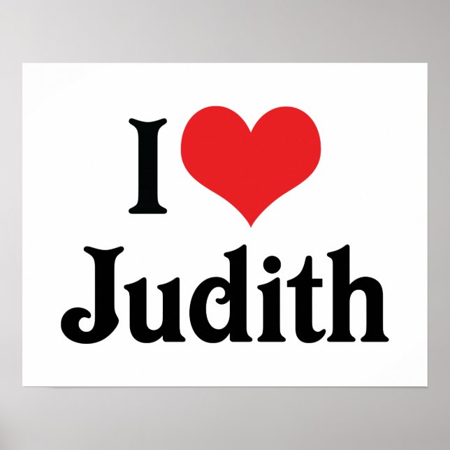 Jag älskar Judith Poster (Framsidan)