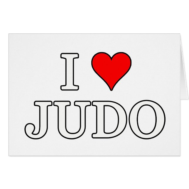 Jag älskar judo hälsningskort (Framsidan Horizontal)