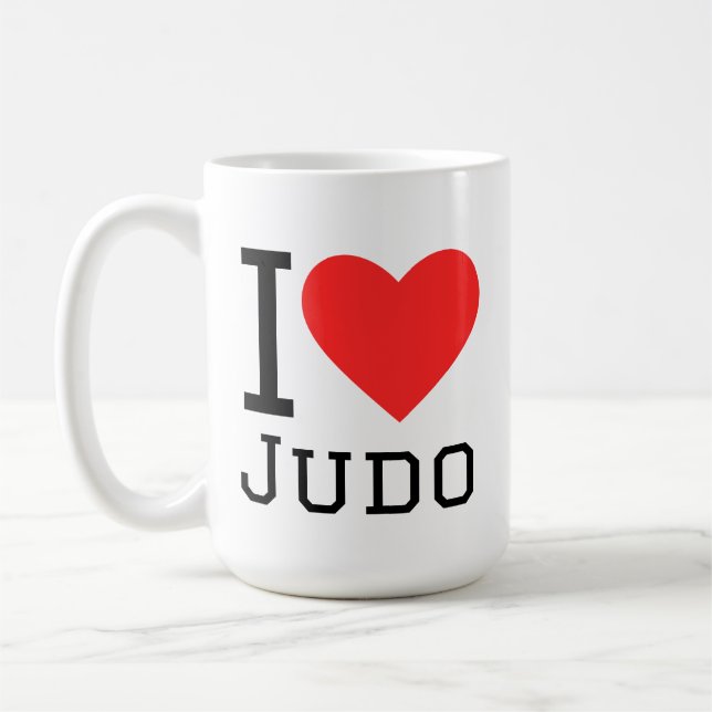 Jag älskar judo kaffemugg (Vänster)