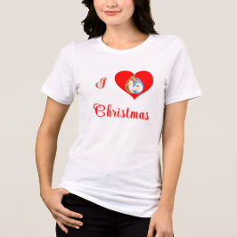 Jag älskar jul heliga familjen kristen t shirt