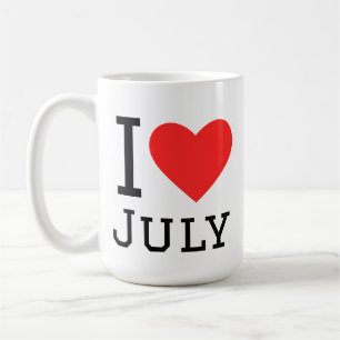 Jag älskar juli kaffemugg