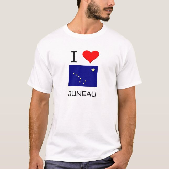 Jag älskar JUNEAU Alaska T-shirt (Framsida)