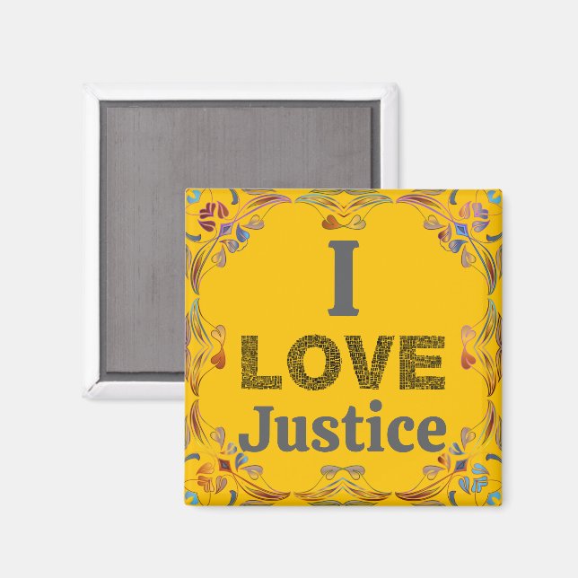 Jag älskar Justice Magnet (Front/Back)