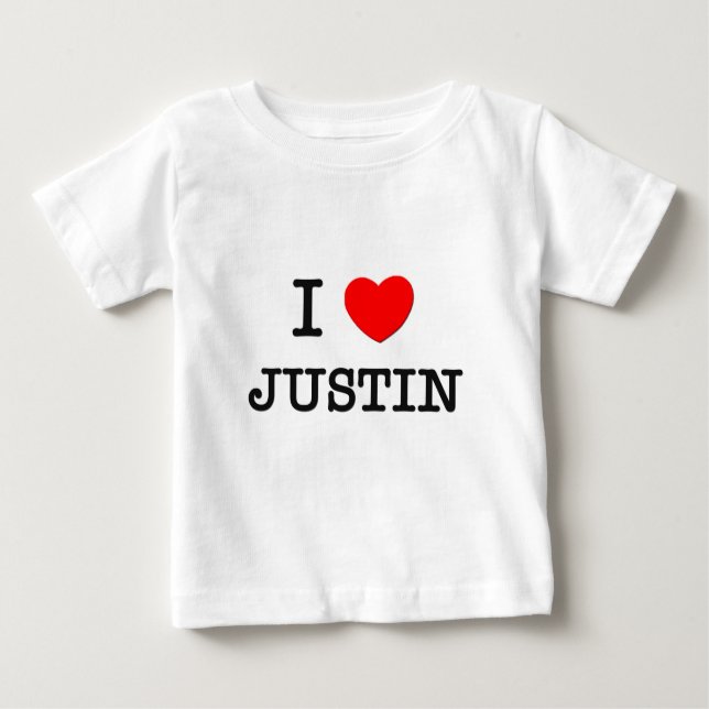 Jag älskar Justin T-shirt (Framsida)