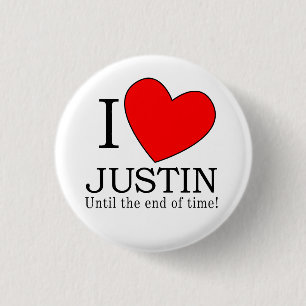 Jag älskar Justin till tidens ände! Knapp