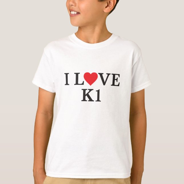 Jag älskar K1 T-shirt (Framsida)