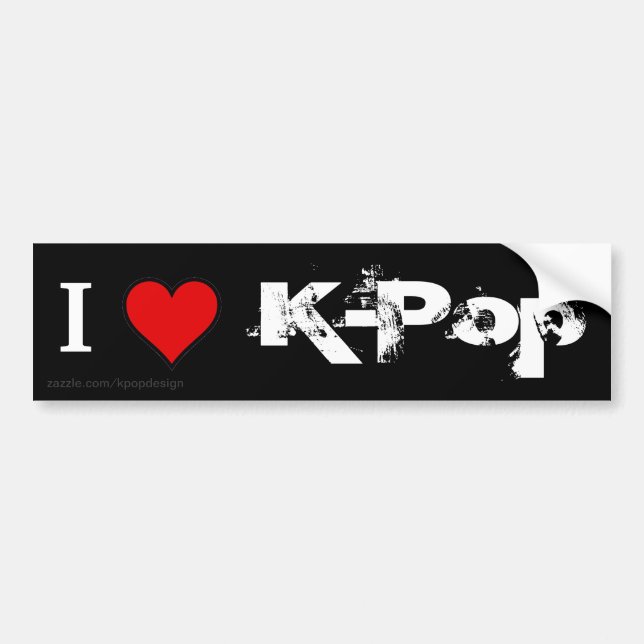 Jag älskar K-Pop Bildekal (Framsidan)