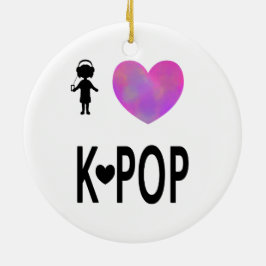 Jag älskar K-pop Julgransprydnad Keramik
