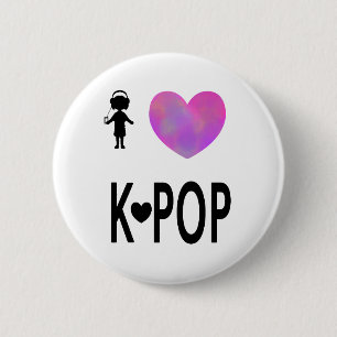 Jag älskar K-pop Knapp