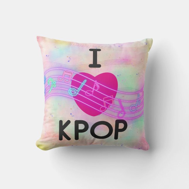 Jag älskar K-pop  Kudde (Framsida)