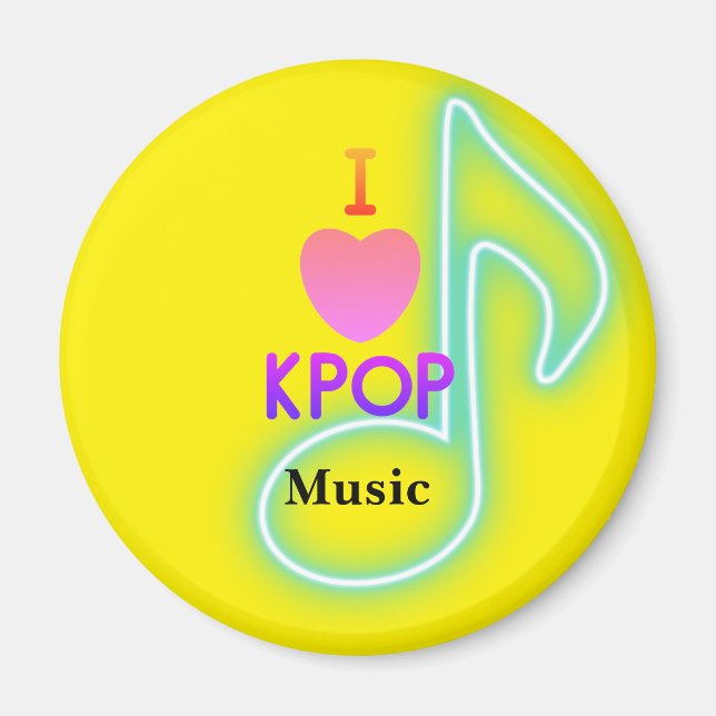 Jag älskar K-pop-musik Magnet (Framsidan)