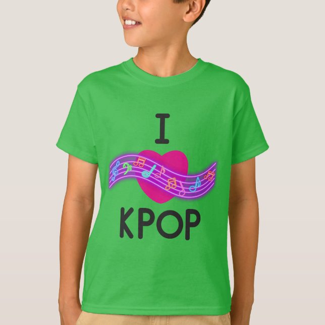 Jag älskar K-pop  T Shirt (Framsida)