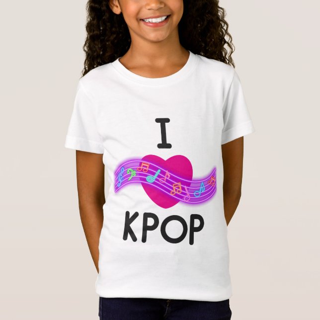 Jag älskar K-pop  T Shirt (Framsida)