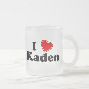 Jag älskar Kaden Frostad Glasmugg