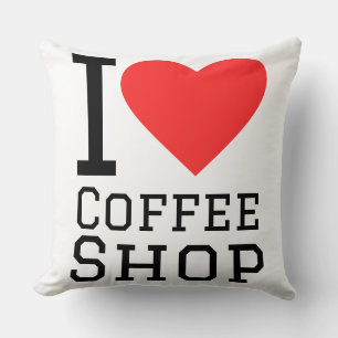 Jag älskar kafé kudde