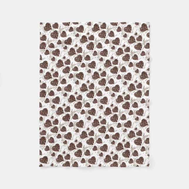 Jag älskar kaffe!! fleecefilt (Framsidan)