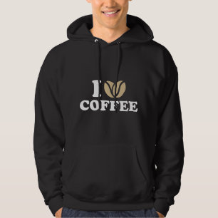 Jag älskar kaffe hoodie