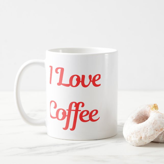 Jag älskar kaffe – Kaffeälskare design Kaffemugg (Med munk)