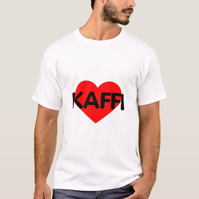 Jag älskar kaffe - Kaffi T Shirt (Framsida)