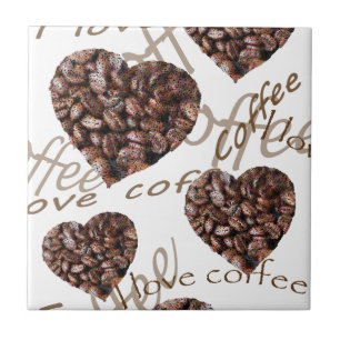 Jag älskar kaffe!! kakelplatta