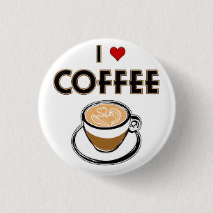 Jag älskar kaffe knapp