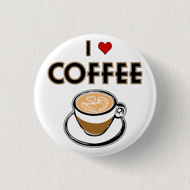 Jag älskar kaffe knapp (Framsida)