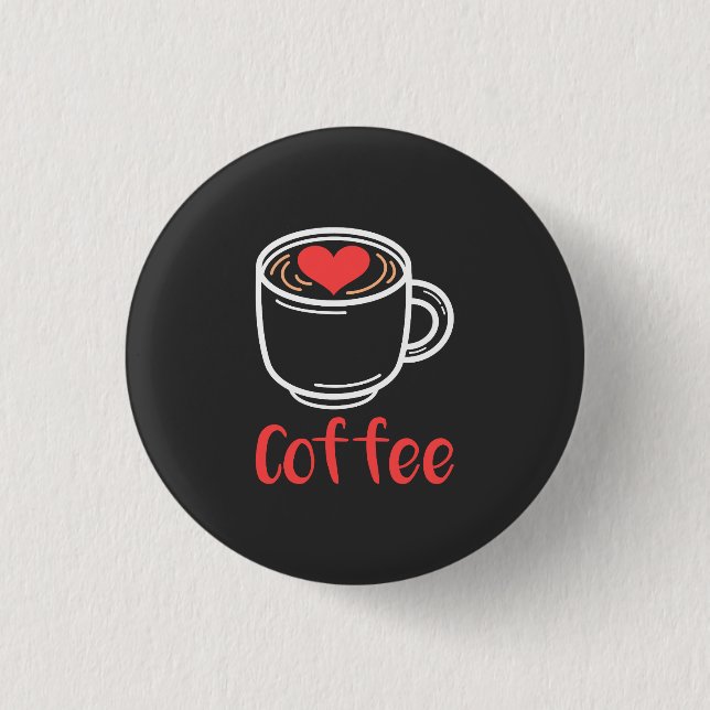 Jag älskar kaffe knapp (Framsida)